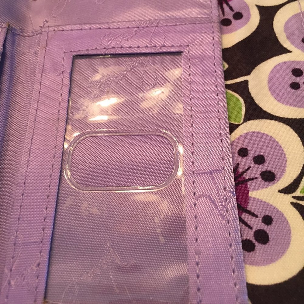 Vera Bradley Plum Petals Brown Purple Wallet - Picture 5 of 5